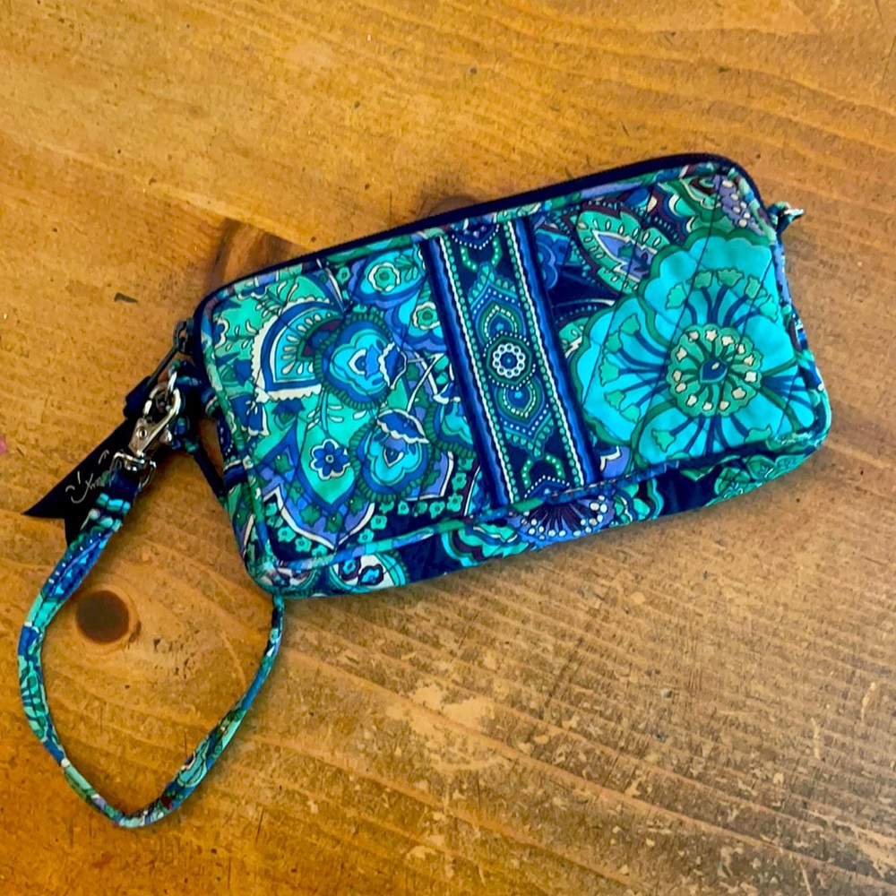 Vera Bradley Blue & Green Wristlet